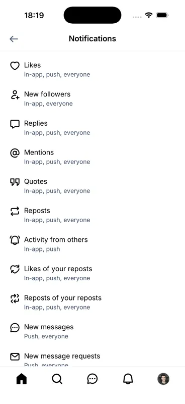 Captured screen for /settings/notifications