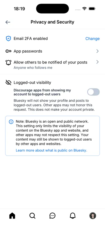 Captured screen for /settings/privacy-and-security