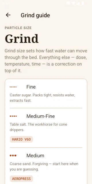 Captured screen for /grind